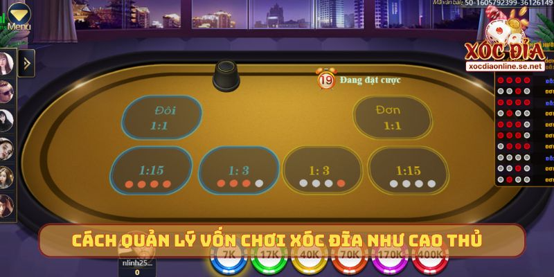 Cách quản lý vốn chơi Xóc Đĩa như cao thủ