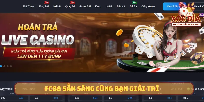 FC88 sẵn sàng cùng bạn giải trí