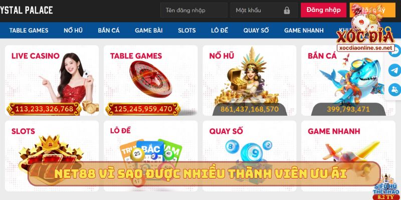Net88 vì sao được nhiều thành viên ưu ái