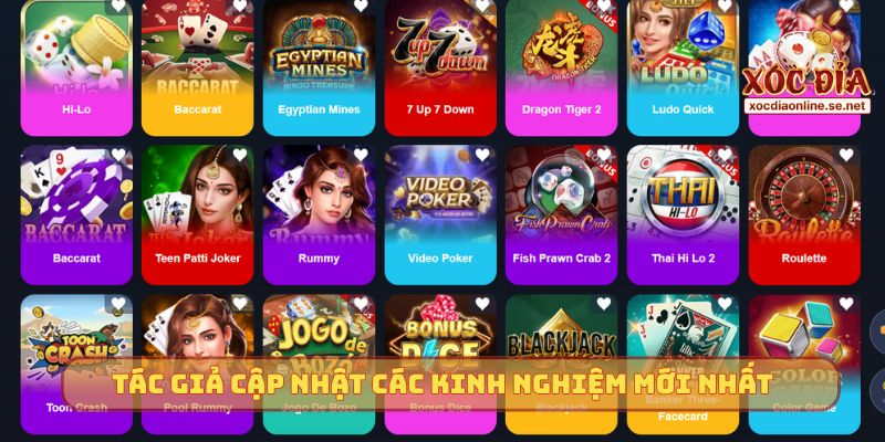 Tác giả cập nhật các kinh nghiệm mới nhất