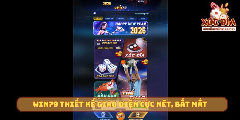 Win79 thiết kế giao diện cực nét, bắt mắt